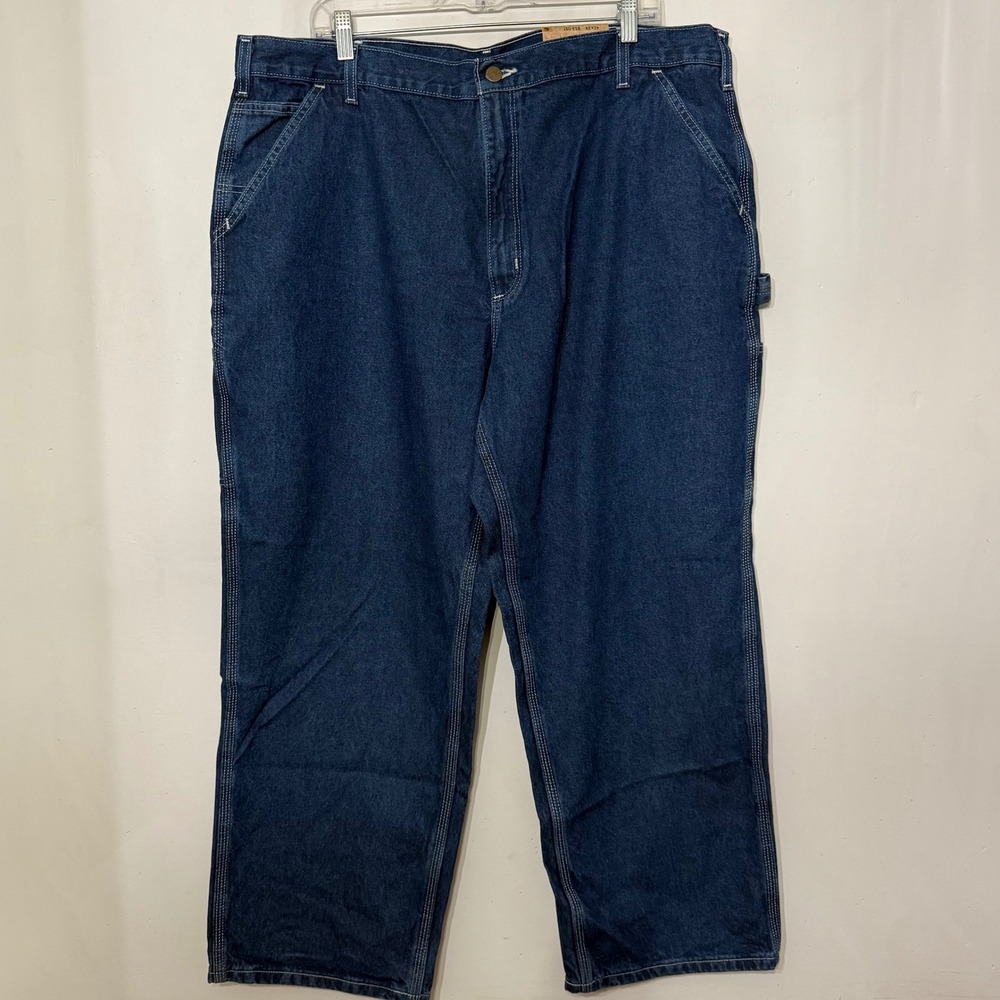 Carhartt Mens B13 DST Loose Original Fit Work Dungaree Jeans Blue 42x28 NWT